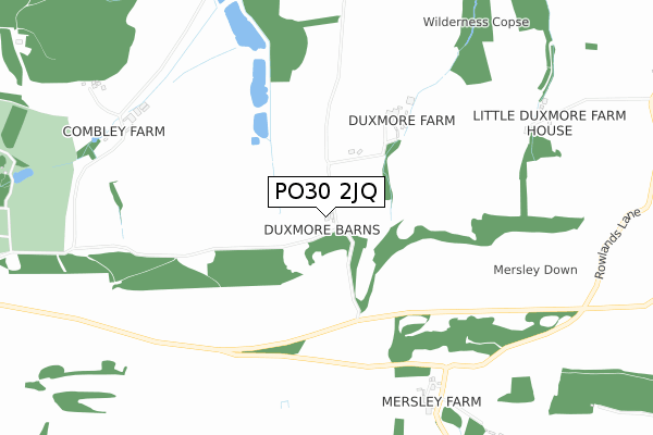 PO30 2JQ map - small scale - OS Open Zoomstack (Ordnance Survey)