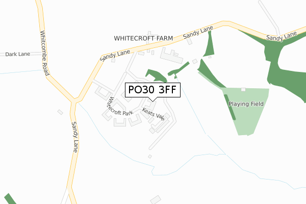 PO30 3FF map - large scale - OS Open Zoomstack (Ordnance Survey)