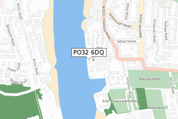 PO32 6DQ map - large scale - OS Open Zoomstack (Ordnance Survey)