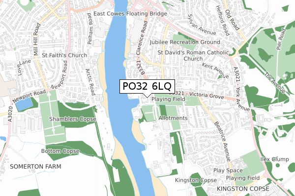 PO32 6LQ map - small scale - OS Open Zoomstack (Ordnance Survey)