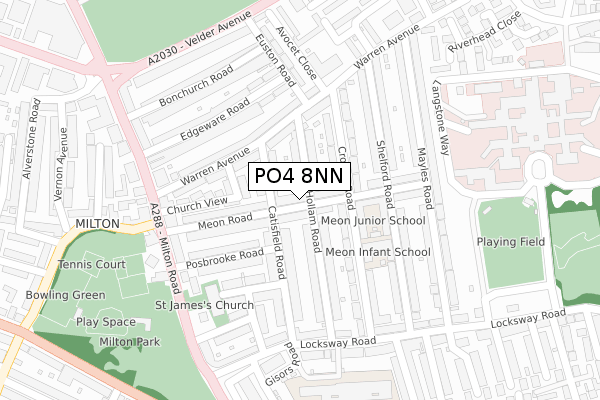 PO4 8NN map - large scale - OS Open Zoomstack (Ordnance Survey)