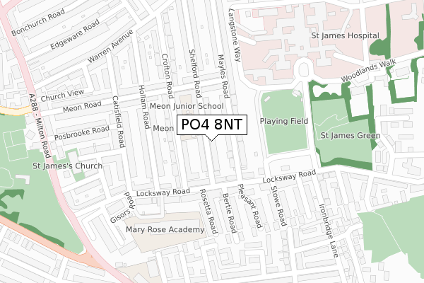 PO4 8NT map - large scale - OS Open Zoomstack (Ordnance Survey)