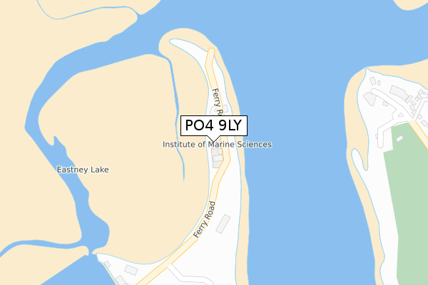 PO4 9LY map - large scale - OS Open Zoomstack (Ordnance Survey)