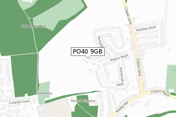 PO40 9GB map - large scale - OS Open Zoomstack (Ordnance Survey)