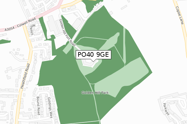 PO40 9GE map - large scale - OS Open Zoomstack (Ordnance Survey)