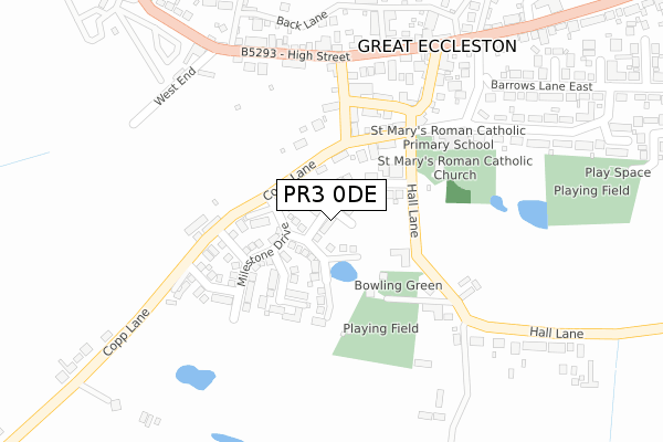 PR3 0DE map - large scale - OS Open Zoomstack (Ordnance Survey)