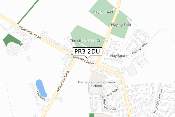 PR3 2DU map - large scale - OS Open Zoomstack (Ordnance Survey)