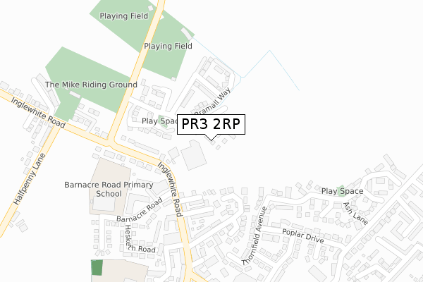 PR3 2RP map - large scale - OS Open Zoomstack (Ordnance Survey)