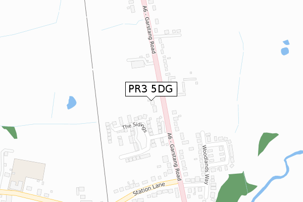 PR3 5DG map - large scale - OS Open Zoomstack (Ordnance Survey)