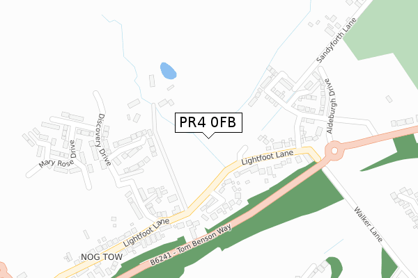 PR4 0FB map - large scale - OS Open Zoomstack (Ordnance Survey)