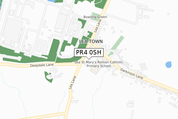 PR4 0SH map - large scale - OS Open Zoomstack (Ordnance Survey)