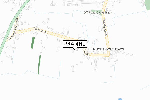 PR4 4HL map - large scale - OS Open Zoomstack (Ordnance Survey)