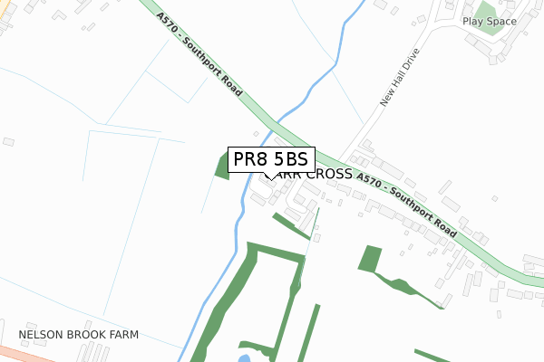 PR8 5BS map - large scale - OS Open Zoomstack (Ordnance Survey)