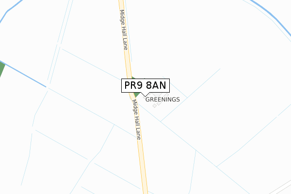 PR9 8AN map - large scale - OS Open Zoomstack (Ordnance Survey)