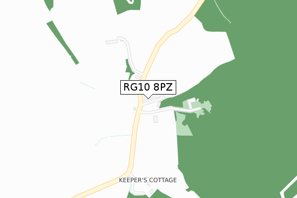 RG10 8PZ map - large scale - OS Open Zoomstack (Ordnance Survey)