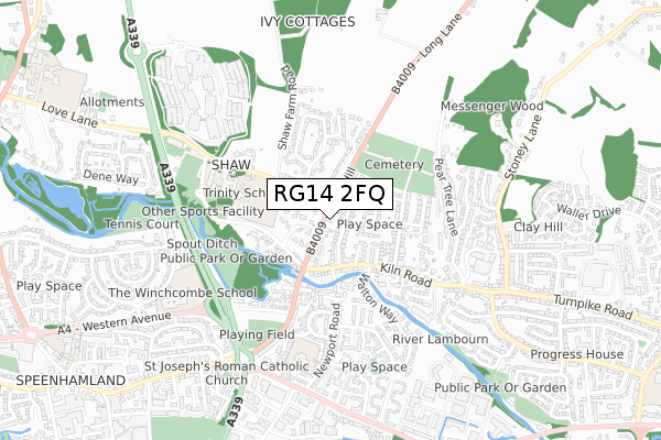 RG14 2FQ map - small scale - OS Open Zoomstack (Ordnance Survey)