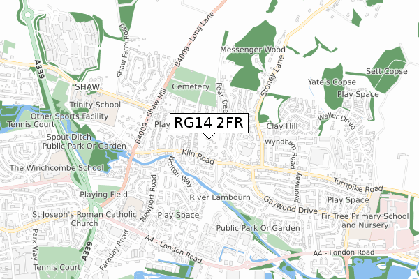 RG14 2FR map - small scale - OS Open Zoomstack (Ordnance Survey)