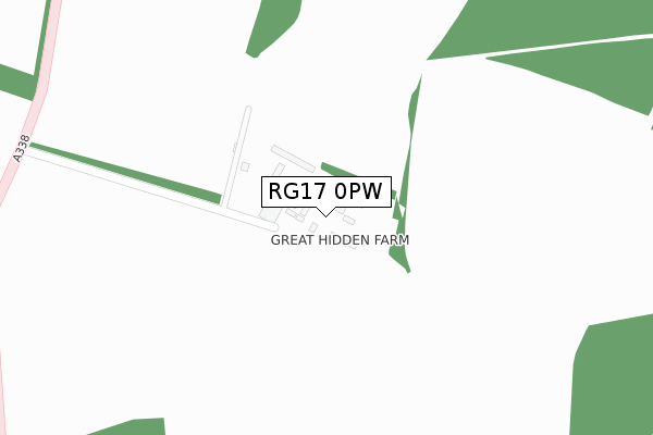 RG17 0PW map - large scale - OS Open Zoomstack (Ordnance Survey)