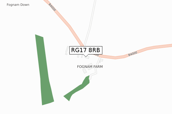 RG17 8RB map - large scale - OS Open Zoomstack (Ordnance Survey)