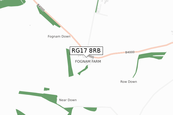 RG17 8RB map - small scale - OS Open Zoomstack (Ordnance Survey)