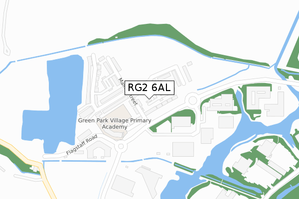 RG2 6AL map - large scale - OS Open Zoomstack (Ordnance Survey)