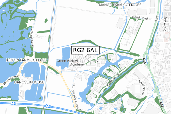 RG2 6AL map - small scale - OS Open Zoomstack (Ordnance Survey)