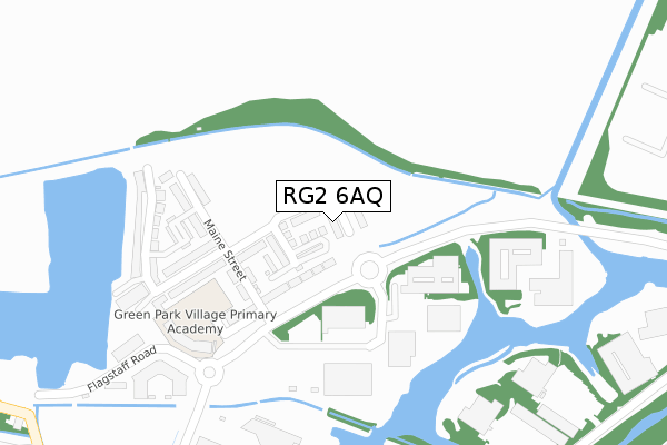 RG2 6AQ map - large scale - OS Open Zoomstack (Ordnance Survey)