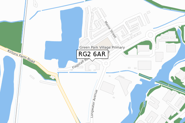 RG2 6AR map - large scale - OS Open Zoomstack (Ordnance Survey)