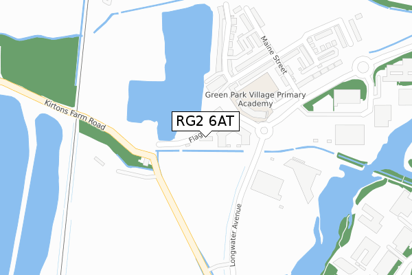 RG2 6AT map - large scale - OS Open Zoomstack (Ordnance Survey)