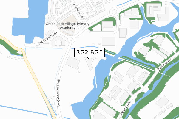 RG2 6GF map - large scale - OS Open Zoomstack (Ordnance Survey)