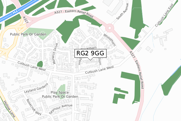 RG2 9GG map - large scale - OS Open Zoomstack (Ordnance Survey)