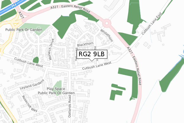 RG2 9LB map - large scale - OS Open Zoomstack (Ordnance Survey)