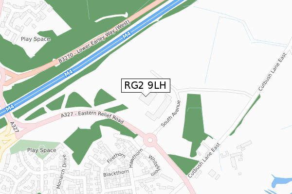 RG2 9LH map - large scale - OS Open Zoomstack (Ordnance Survey)