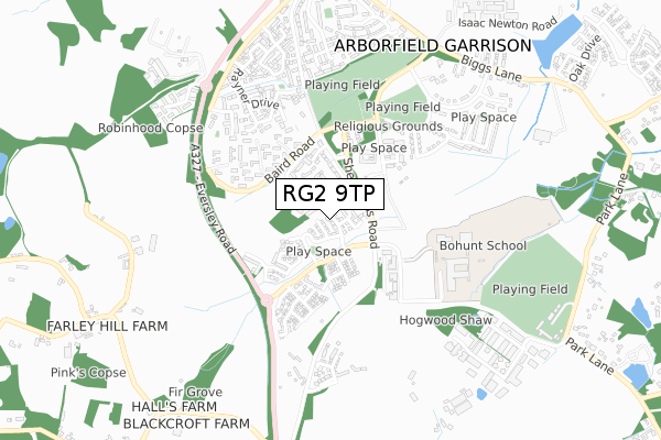 RG2 9TP map - small scale - OS Open Zoomstack (Ordnance Survey)