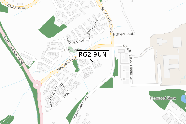 RG2 9UN map - large scale - OS Open Zoomstack (Ordnance Survey)