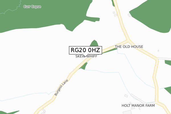 RG20 0HZ map - large scale - OS Open Zoomstack (Ordnance Survey)