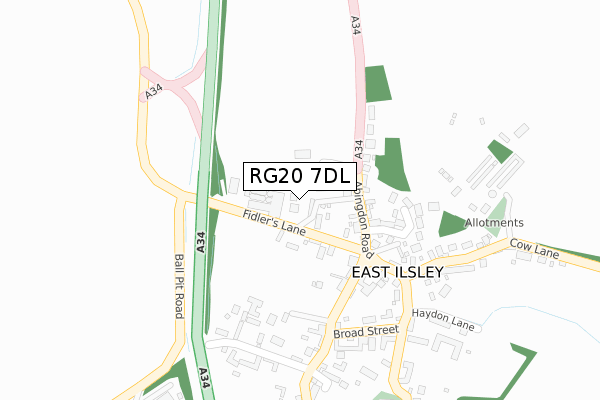 RG20 7DL map - large scale - OS Open Zoomstack (Ordnance Survey)