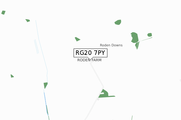 RG20 7PY map - small scale - OS Open Zoomstack (Ordnance Survey)