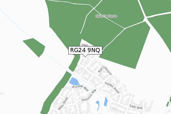 RG24 9NQ map - large scale - OS Open Zoomstack (Ordnance Survey)