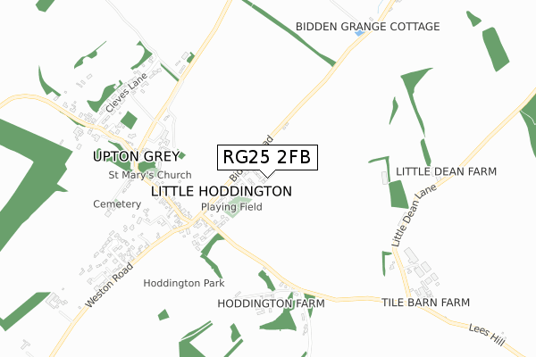 RG25 2FB map - small scale - OS Open Zoomstack (Ordnance Survey)