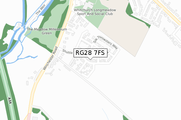 RG28 7FS map - large scale - OS Open Zoomstack (Ordnance Survey)