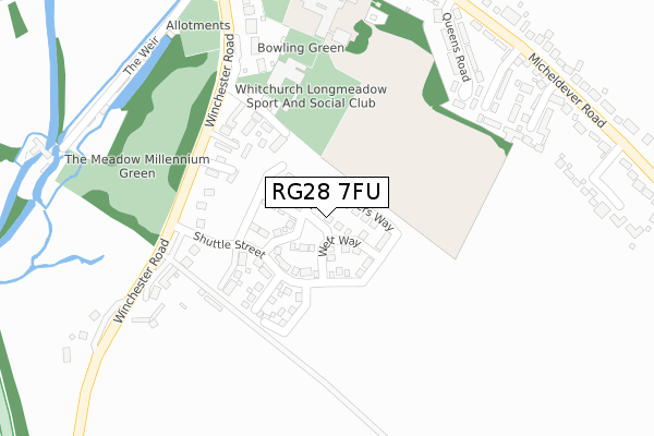 RG28 7FU map - large scale - OS Open Zoomstack (Ordnance Survey)