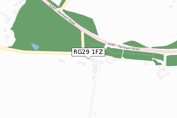 RG29 1FZ map - large scale - OS Open Zoomstack (Ordnance Survey)