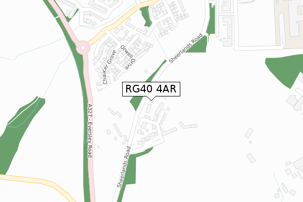 RG40 4AR map - large scale - OS Open Zoomstack (Ordnance Survey)