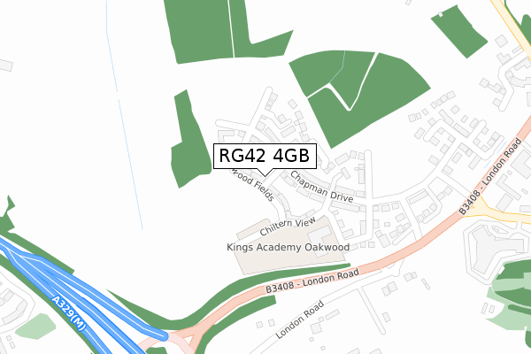 RG42 4GB map - large scale - OS Open Zoomstack (Ordnance Survey)