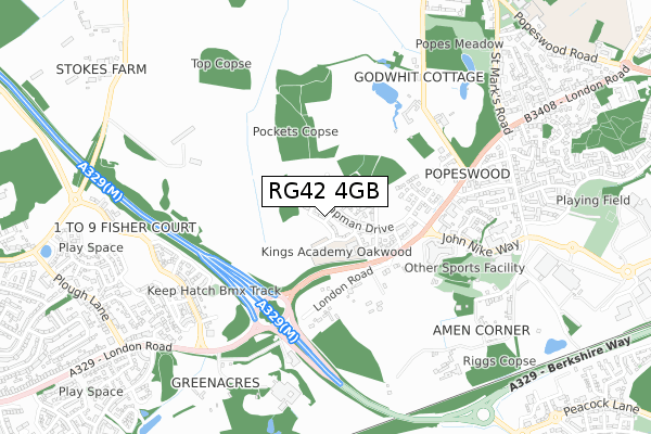 RG42 4GB map - small scale - OS Open Zoomstack (Ordnance Survey)