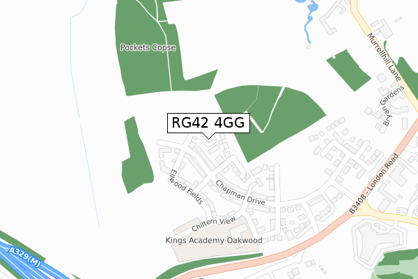 RG42 4GG map - large scale - OS Open Zoomstack (Ordnance Survey)