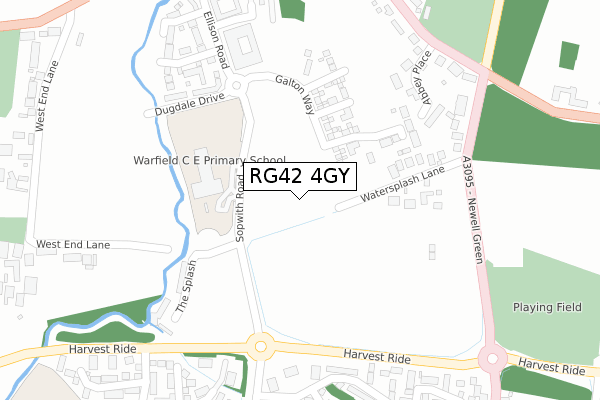 RG42 4GY map - large scale - OS Open Zoomstack (Ordnance Survey)