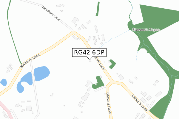 RG42 6DP map - large scale - OS Open Zoomstack (Ordnance Survey)