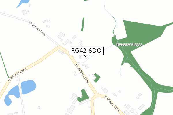 RG42 6DQ map - large scale - OS Open Zoomstack (Ordnance Survey)